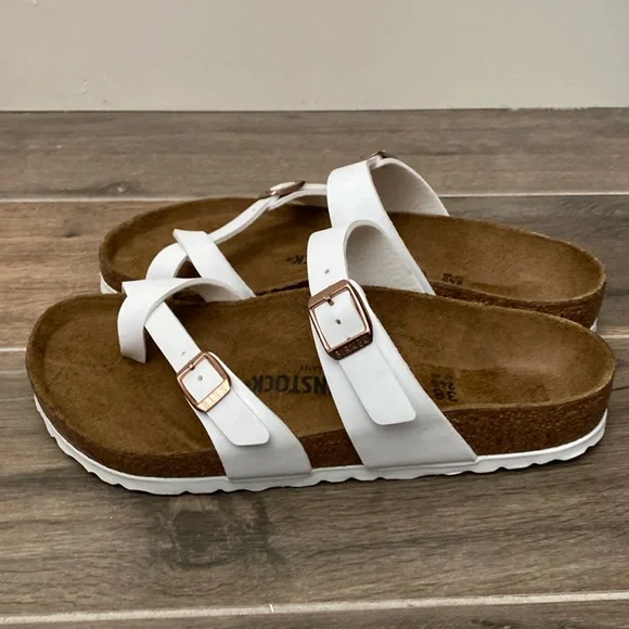 NEW Birkenstock Mayari Sandals White Birkoflor Size 38 / 7 - Picture 6 of 10